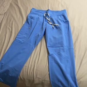 Figs Kade Scrub Pants Medium Petite Ceil Blue